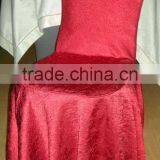 Crepe Satin Chair Cover With Lace and Swag thumbnail-1