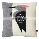 British Classic Woodpecker Cashmere Throw Pillow for Children thumbnail-2