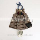 Fashion Flower Girl Dress Wine Red Dot Party Pageant Unique Design Kids Clothing 2017 Autumn Princess Size 2-8 thumbnail-3