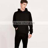Custom Wholesale Solid Color Black Hoodie Blank High Quality Hoodies thumbnail-1