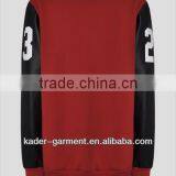 Leather Sleeve Sweatshirt for Men thumbnail-1