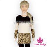 Patchwork Pattern New Model Shirts Long Sleeve Girls Tops Fashion Style t Shirts Mommy and me Raglan thumbnail-1