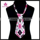 Colorful Grid Gentleman Boys Necktie Silk Fashion Toldders Boys Fashion Neck Tie thumbnail-1
