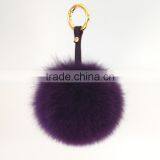 Myfur Hot Sale 2016 Fox Fur Keyring Ball PomPom Cell Phone Car Keychain Pendant Handbag Charm Key thumbnail-3