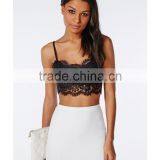 Delicate Eyelash Zip Back Lace Bralet Women Lace Top thumbnail-5