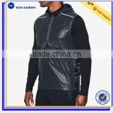 Windbreaker sleeveless nylon polyester fiber reflective man bomber jacket