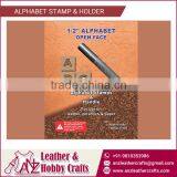 Hot Selling 1/2" Alphabet Open Face for Leather Stamping