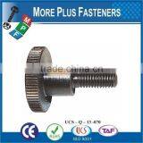 Made in Taiwan Metric Coarse Brass Round Head Metric Knob Black Oxide Stainless Steel Gibraltar Knurled Thumb Screw thumbnail-4
