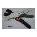 Long Plain Leather Wrist Watch Straps For Special Watches White / Black / Red Watch Bands With1320S thumbnail-1