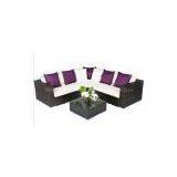 4 Piece Rattan Garden Furniture Patio Corner Sofa Set