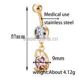 Bananabell Dangle Belly Button Ring Flashing Body Piercing Jewelry thumbnail-5