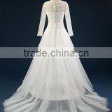 2017 Wedding Dress Mermaid Lace Ball Gowns 3/4 Sleeves Tull Net Wedding Gowns AS41601 thumbnail-3