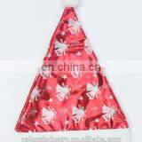 Beautiful Colorful Shinning Fabric Santa Claus Christmas Hat For Children With Jingle Bell And Snowflowers Decor thumbnail-4