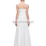 Grace Karin Sleeveless V-Back White Chiffon Plus Size Prom Dress for Fat Women CL007555-4 thumbnail-3