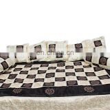 Polyester silk Deewan Set with Cushion Cover and Pillow Cover