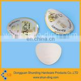 Oval Curved Metal Perfume Label with 3M Adhesive