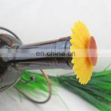 Perfect for Wine Champagne Beverage Beer Sunflower Shape Silicone Wine Bottle Stopper thumbnail-2