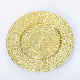 Factory Cheap Wholesale Gold Charger Plates High Quality Glass Dinner Plates thumbnail-4