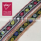 Latest Collection custom braided trim with embroidery flowers webbing for wholesale products