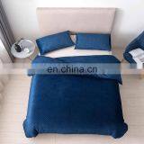 Chinese Style Latest 100% Microfiber Soild Color Winter Bed Flannel Duvet Cover Set thumbnail-7