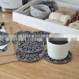 Red Color Heat Resistant Set of 10 Felt Coffee Cup Coaster Acrylic Coasters With Napkins thumbnail-7