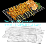 Stainless Steel Round Rectangle Fish Charcoal BBQ Grill Wire Mesh Barbecue Net