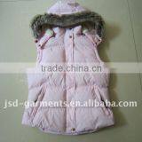 Kids Padded Vest With Hood Fur ,2012 Winter Season thumbnail-1