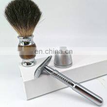 New Design Removable Shaving Colorful Brass Metal Barber Double Edge Blades Shaving Safety Razor thumbnail-2