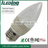 Warm White E27 E12 E14 Clear LED Candle Bulb 3W thumbnail-1