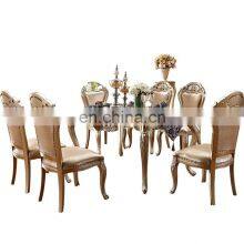 Antique Classic Home Luxury 6 Chairs Dinning Table Set Dining Room Furniture
