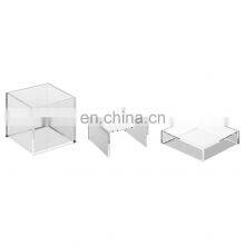 Clear Acrylic 2 PC Wedding Ring Box With 2 Slots Ring Holder Gift Box for Weddings thumbnail-5