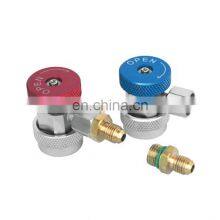 QC-ML QC-MH Schnellwechseladapter für Kraftfahrzeug-Manifold, Ladeadapter für Klimaanlagen, Kältemittel R134a, Messing-Schnellkupplung thumbnail-2
