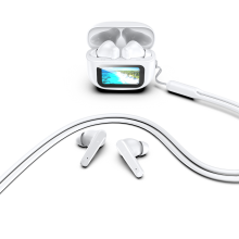 UI TWS Bluetooth V5.3 Earbuds With LED Display Screen Keychain Wireless Lanyard Anti-Rope Earphones Headset thumbnail-2