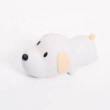 Drop Shipping Dog Night Light Silicone LED Lamp Colorful Rabbit Shaped Touch Sensor USB Charging Silicon For Kids Gift Sleeping thumbnail-5