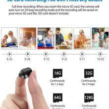 X5 Mini WiFi Camera 1080P HD Night Vision Included Motion Detection Remote Monitoring 160° Wide Angle Micro Baby Monitor for Security w Cell App thumbnail-4