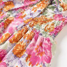 2025 Fashion Seaside Ball Lotus Leaf Edge European and American French Printed Strap Skirt thumbnail-3