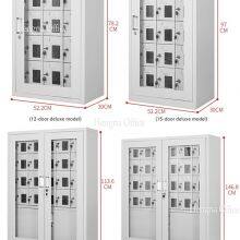 Taquilla de carga para teléfonos móviles de múltiples puertas de alta calidad con compartimentos seguros y puertos USB | Ideal para aeropuertos y centros comerciales thumbnail-1