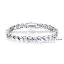 18K Plated Cuban Bracelet 5A Grade Zircon Simple Luxury Jewelry For Girlfriends Lovers Christmas Valentine Birthday Gift thumbnail-1