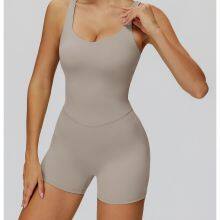 Wholesale Activewear Quick Drying Yoga Fitness Wear Set Workout Sport One Piece Yoga Jumpsuit for Women thumbnail-4