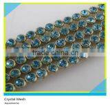 Hotfix Aluminum Rhinestone Mesh 7 Rows Shiny Crystal Rhinestone Mesh thumbnail-5