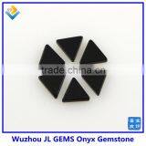 China Supplier Black Onyx Triangle Normal Cut Gemstone for Jewelry thumbnail-3