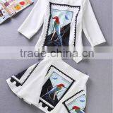 2014 NEW Stamp Sharped Embroidered Korean Style Lastest Fashion Dress(STOCK) thumbnail-1