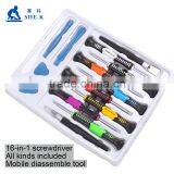 Free Samples 16-in-1 Multi-function Mobile Phone Repair Screwdriver