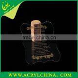 Fashionable Crystal PMMA Invitations With Silkscreen, Customized High Quality Clear Acrylic Invitations for Wedding Anniversary