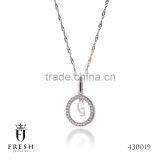 Fashion 925 Sterling Silver Necklace - 430019 , Wholesale Silver Jewellery, Silver Jewellery Manufacturer, CZ Cubic Zircon AAA thumbnail-1