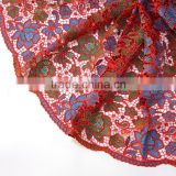 High quality nigerian cord lace fabric with rhinestone wholesale guipure lace fabric 2015