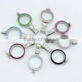 316L Stainless Steel Mixcolor Enamel Lanyard Screw Floating Charm Glass Locket thumbnail-1