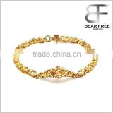 Personality Classic Morning Glory Pattern Exquisite Gold Plated Bracelet Designs for Women