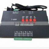 T-4000S Led Pixel Controller sd Card,T-4000 Full Color Led Controller 4ports*1024pixels Max 4096pixels 2A Adapter Free
