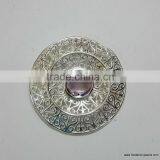 Amethyst Sterling Silver Jali Pendant, Designer Sterling Silver Casting Pendant, Fashion 925 Sterling Silver Jewelry thumbnail-1